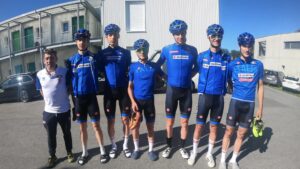Fabrizio Tacchino con la Nazionale agli Europei di ciclismo in Olanda