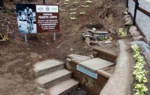 Fontana di Coppi: anche il figlio Faustino al taglio del nastro