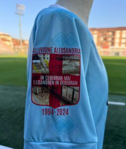 FC Alessandria, il ricordo dell’alluvione sulla maglia