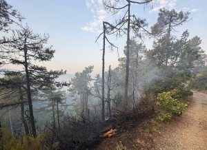 Incendio di Mornese, monitoraggio aperto attendendo la pioggia